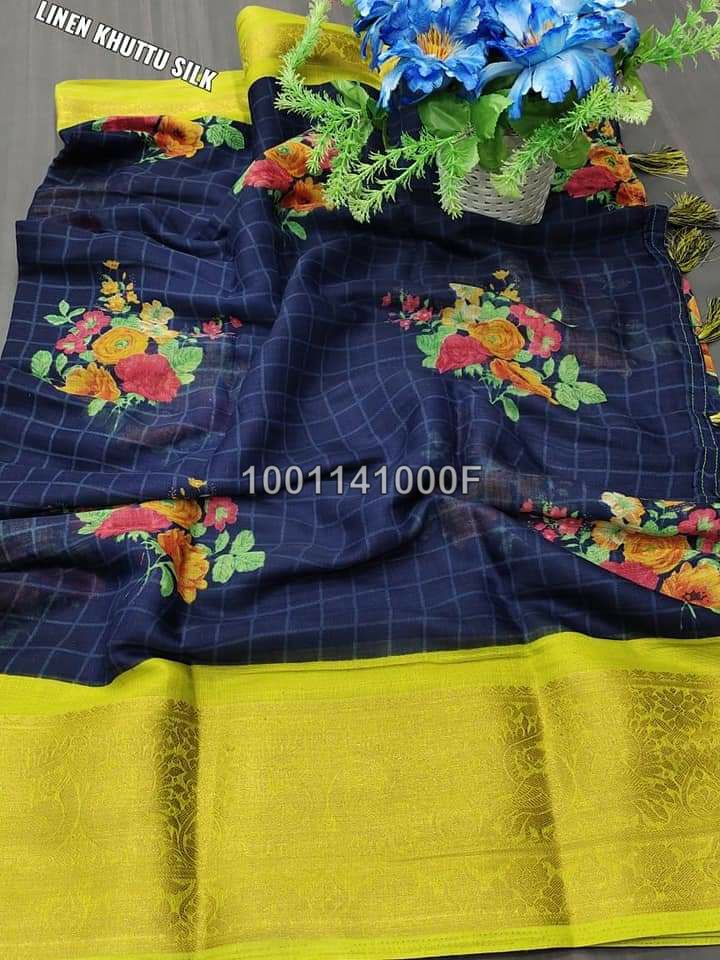 Exclusive Soft Linen Sarees -SH0627