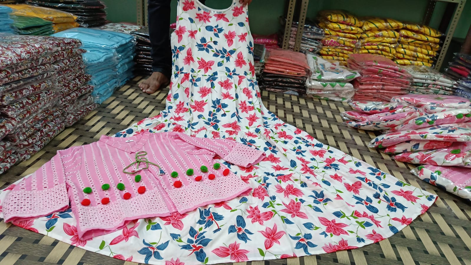 Premium Rayon Gown With Jacket for Women-SHK1127