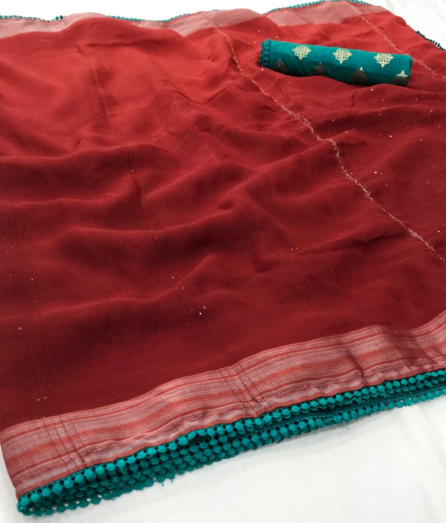 Ethnic Linen Silk Saree-SH0565