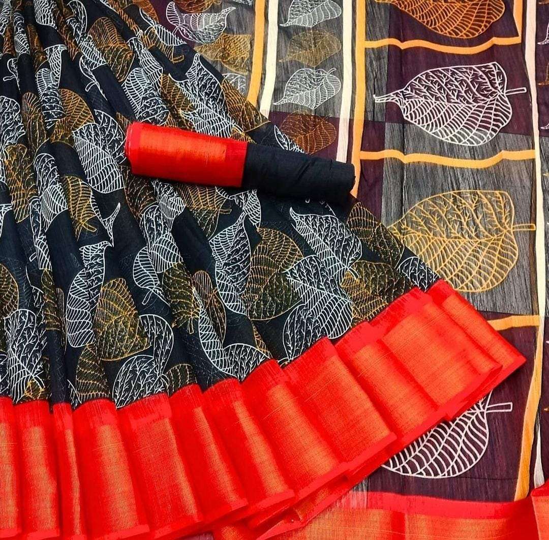 Classic Light Weight Linen Sarees-SH1002