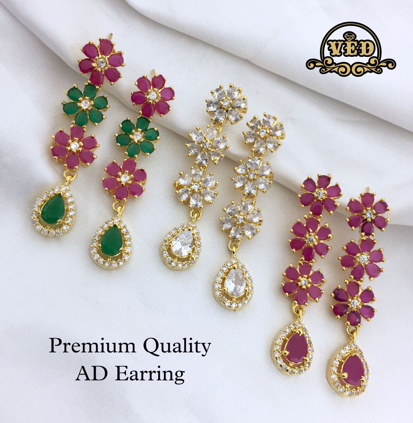 Trendy AD Earrings - SHJ1082