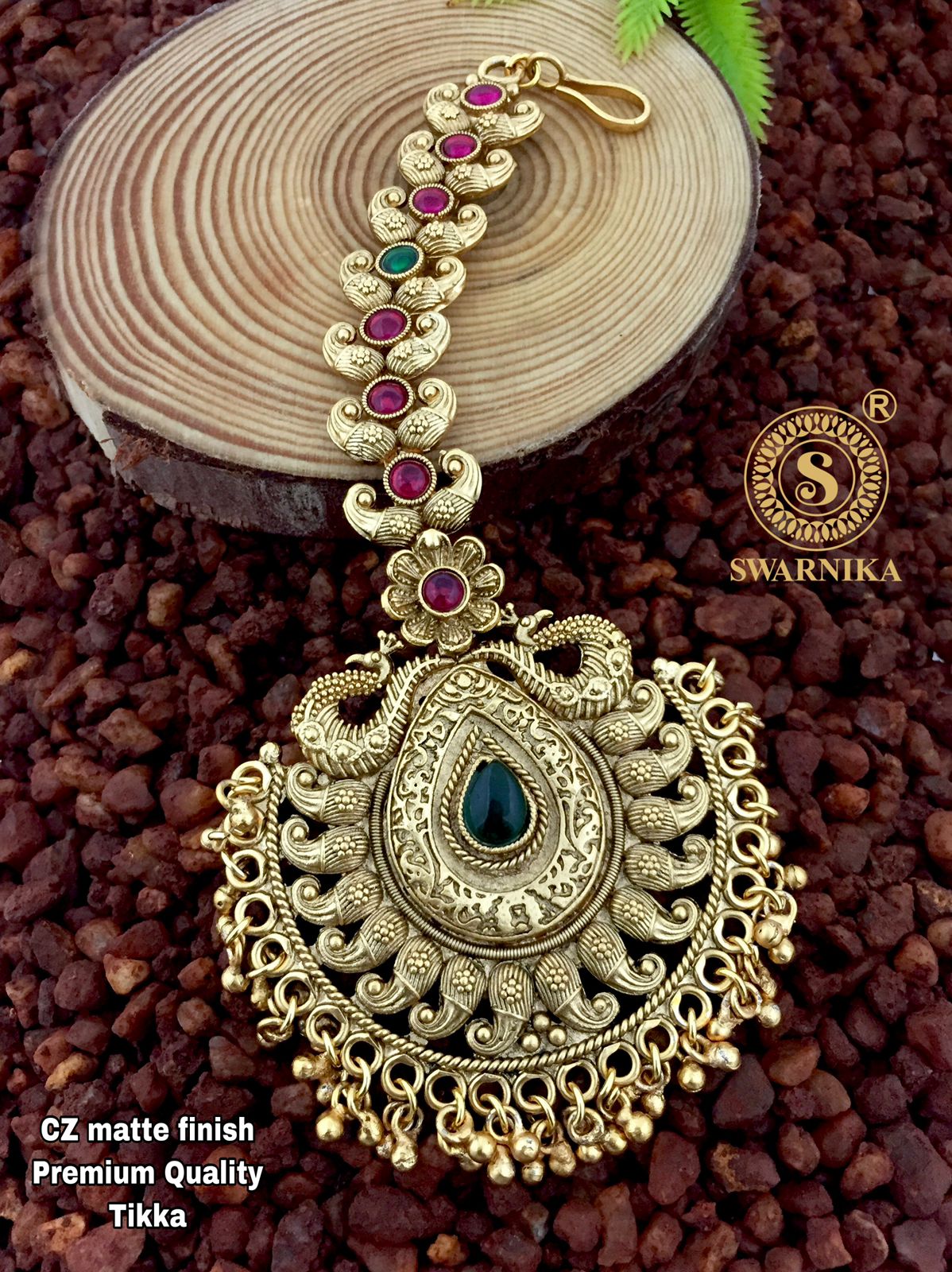 Matte Finish Premium Quality Maang Tikka - SHJ1048
