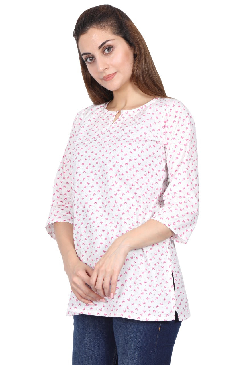 Women's Printed Cotton Stylish Tunics-SHTU1066