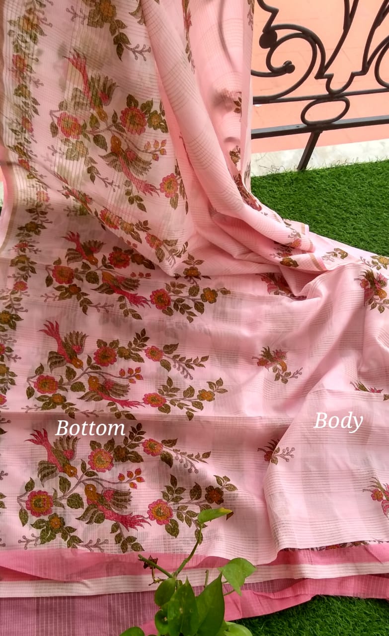Linen Kota Printed Sarees - SH0604