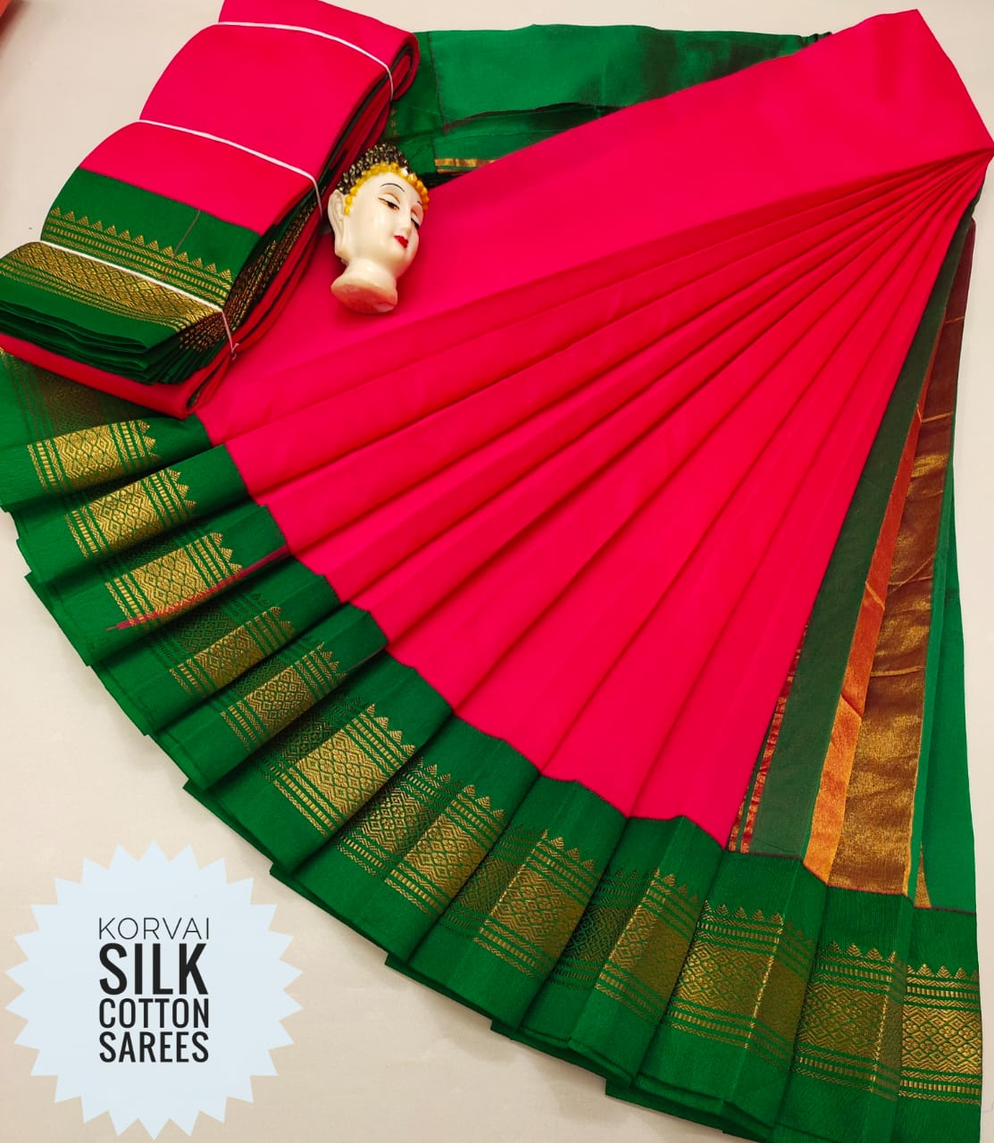 Korvai Silk Cotton Saree-SH0561