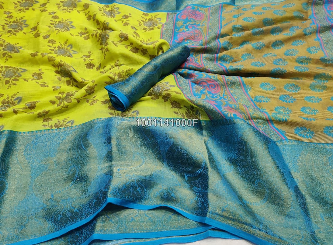 Exclusive Soft Linen Sarees -SH0627