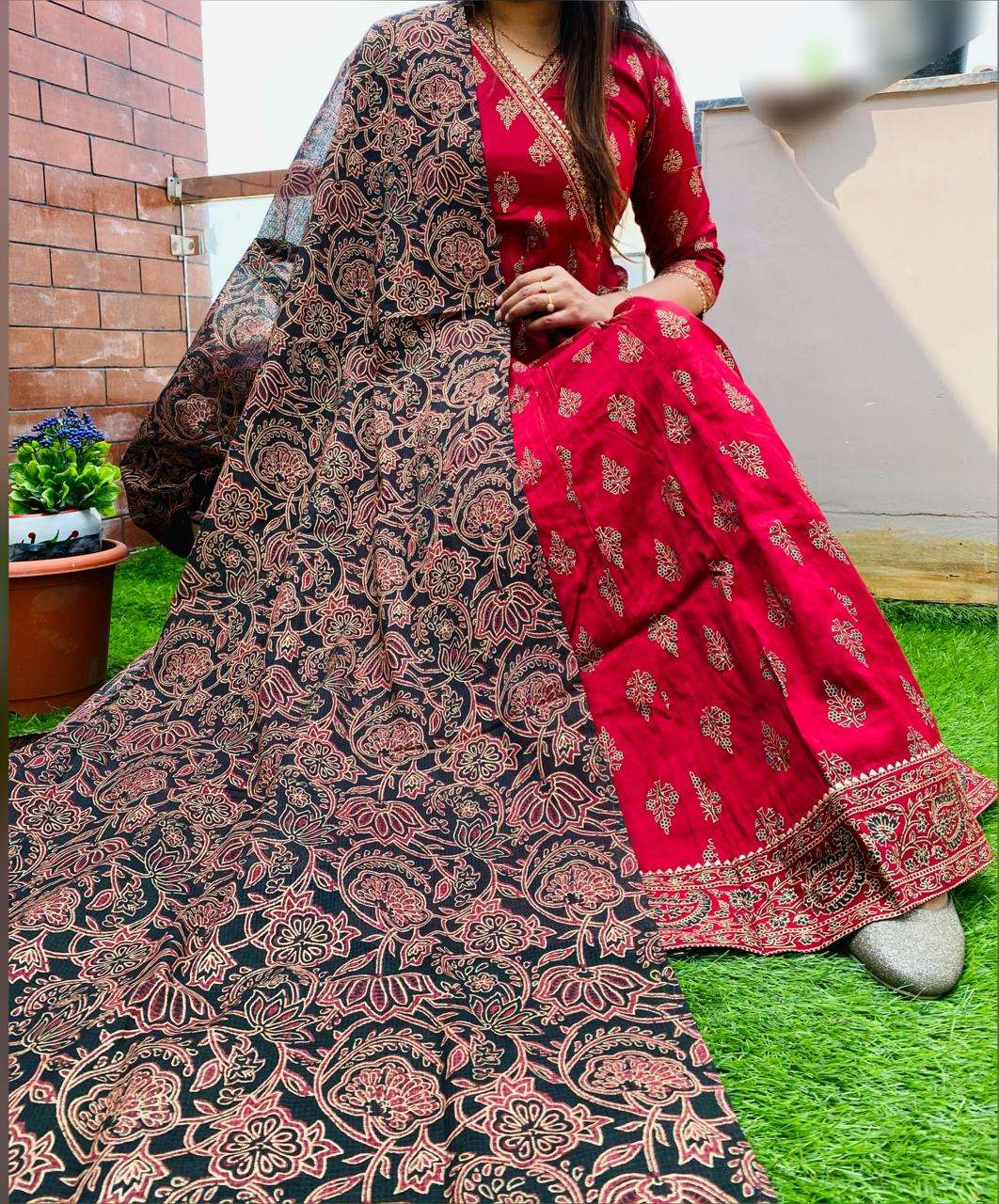 Beautiful Kurti Gown with Dupatta for Women-SHKS1099