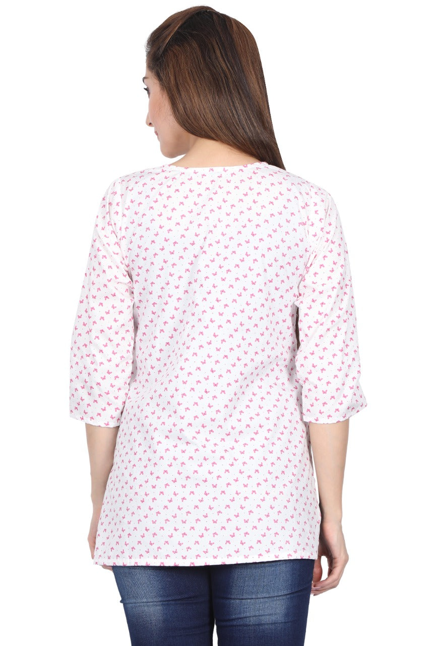 Women's Printed Cotton Stylish Tunics-SHTU1066