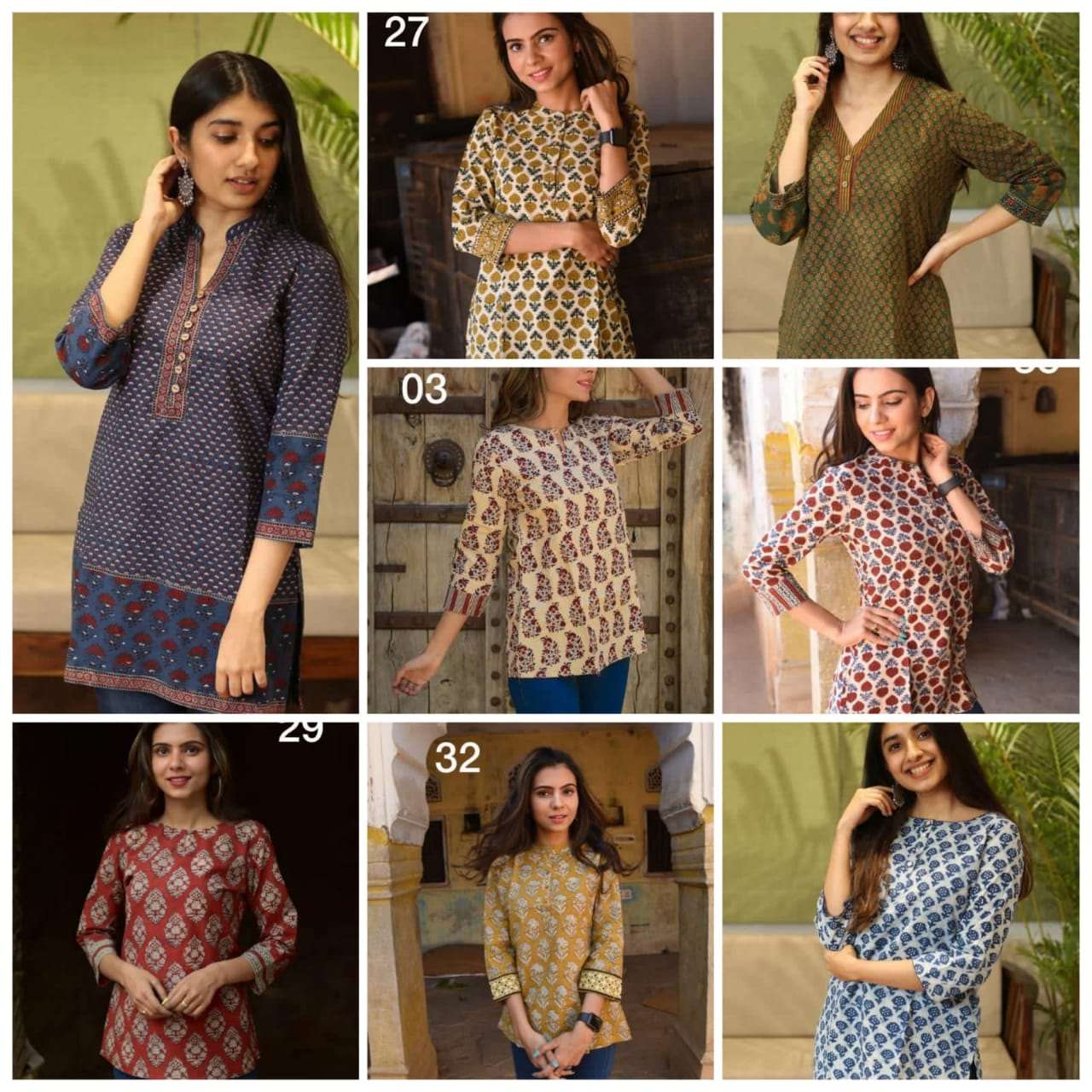 Beautiful Western Printed Cotton Tunics-SHTU1068