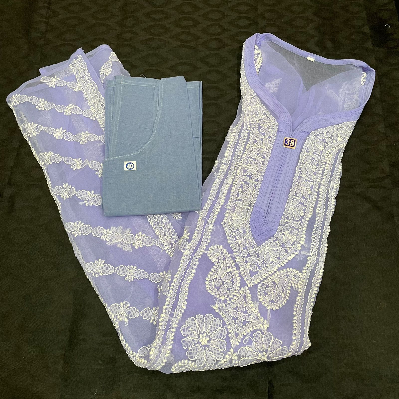 Lucknowi Chikankari Fancy Kurta-SHK1093