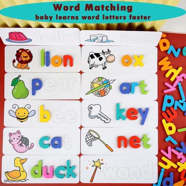 Wooden learn and write phonics Spelling Game for Kids-SHTM1003