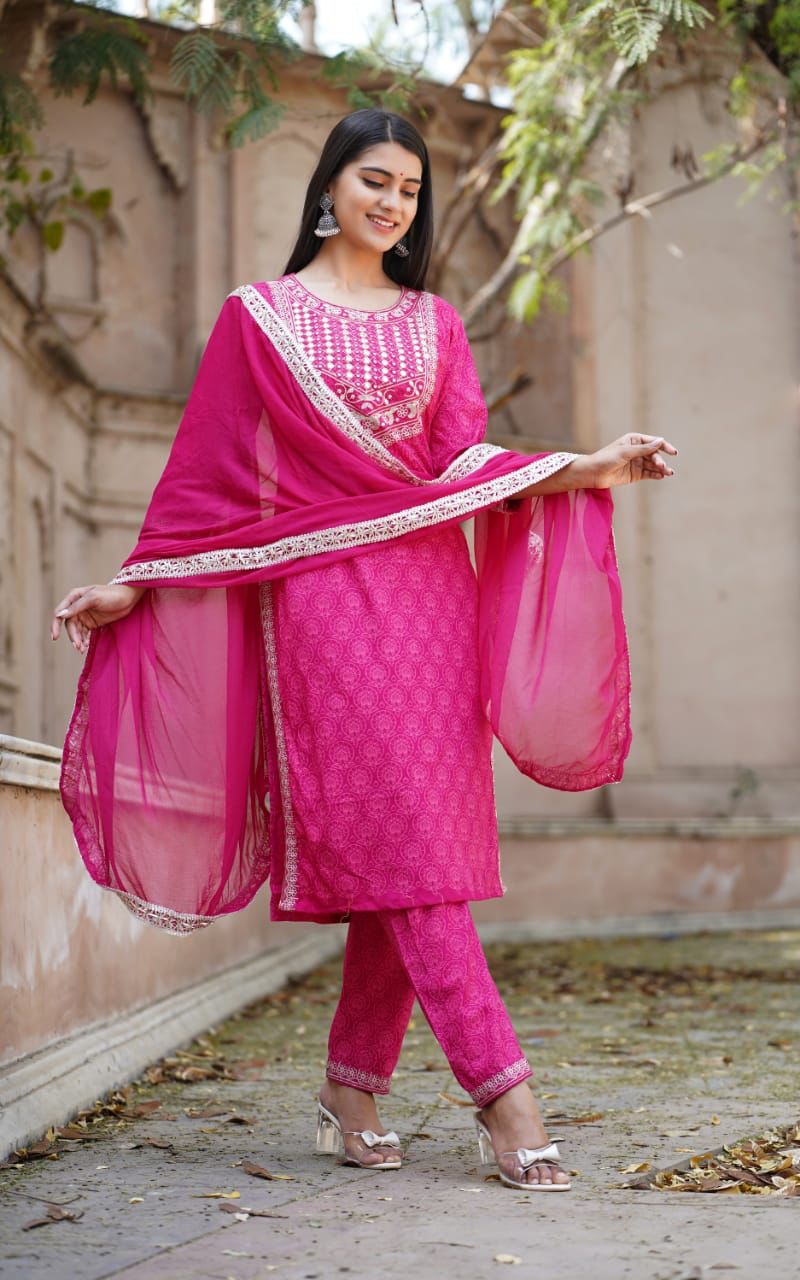 Amazing Rayon Kurta Sets for Women-SHKS1124