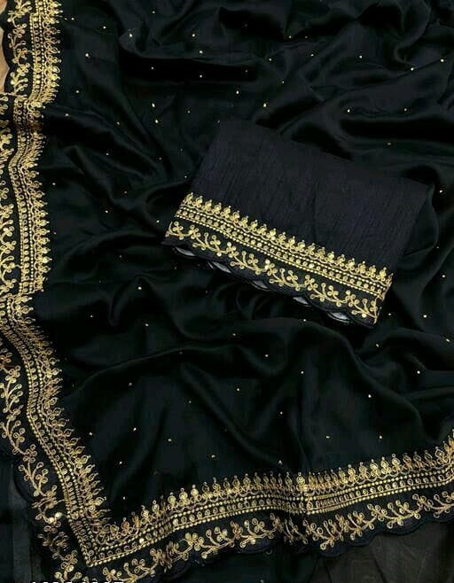 Embroidery Vichithra Art Silk Sarees-SH1005