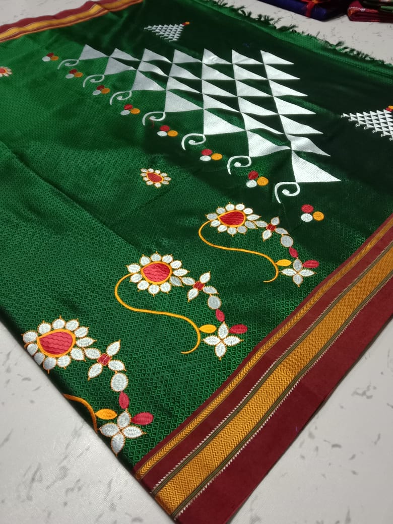 Beautiful Resham Blended Cotton Sarees-SH0578