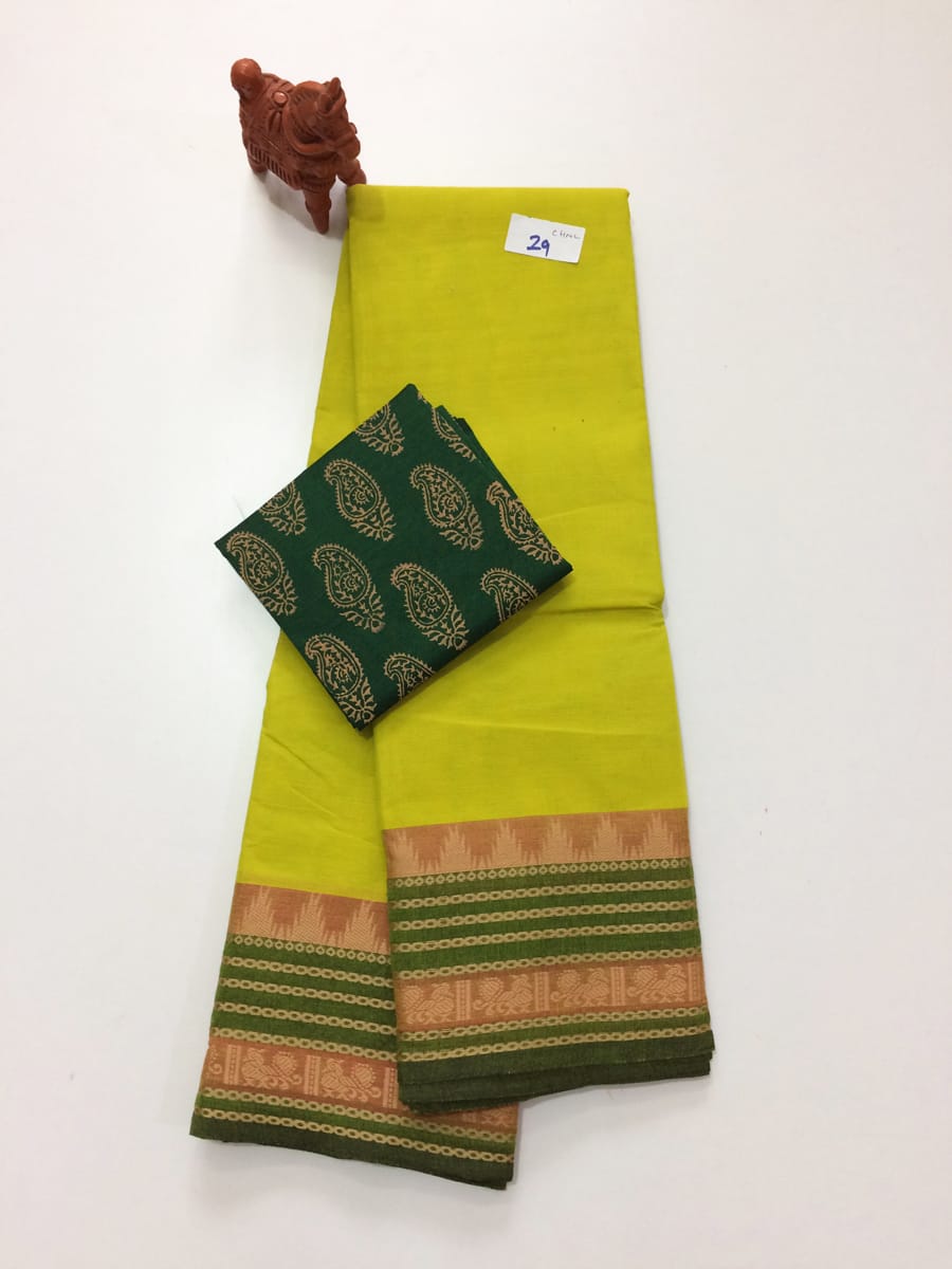 Elegant Chettinad Cotton Sarees - SH0602