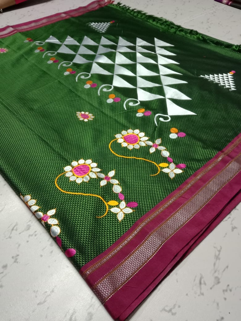 Beautiful Resham Blended Cotton Sarees-SH0578