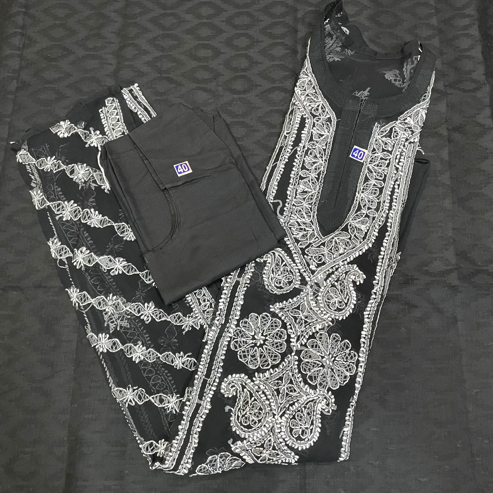 Lucknowi Chikankari Fancy Kurta-SHK1093