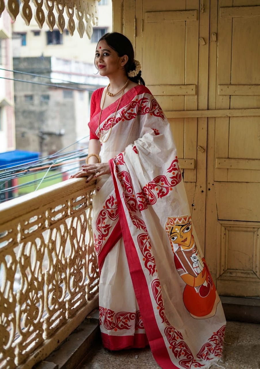 Graceful MulMul Cotton Saree -SH0566