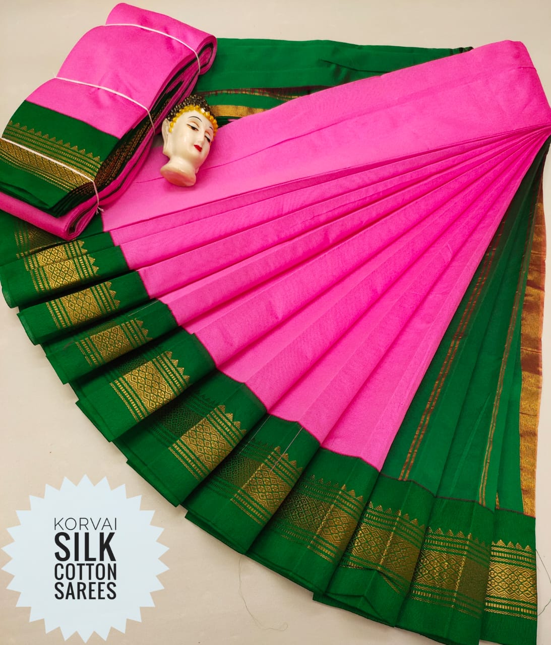 Korvai Silk Cotton Saree-SH0561