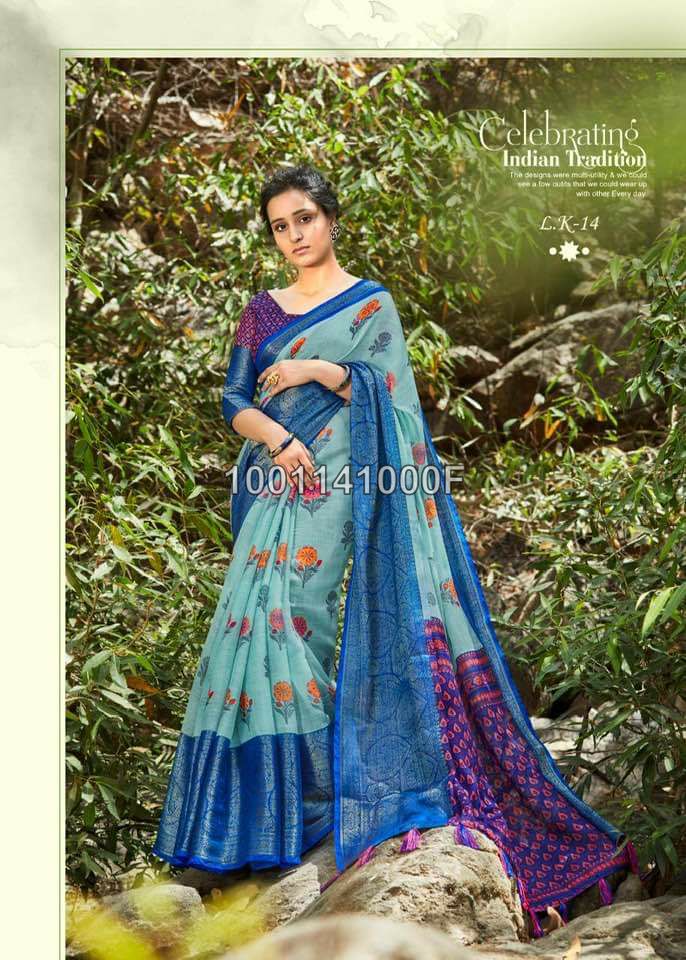Exclusive Soft Linen Sarees -SH0627