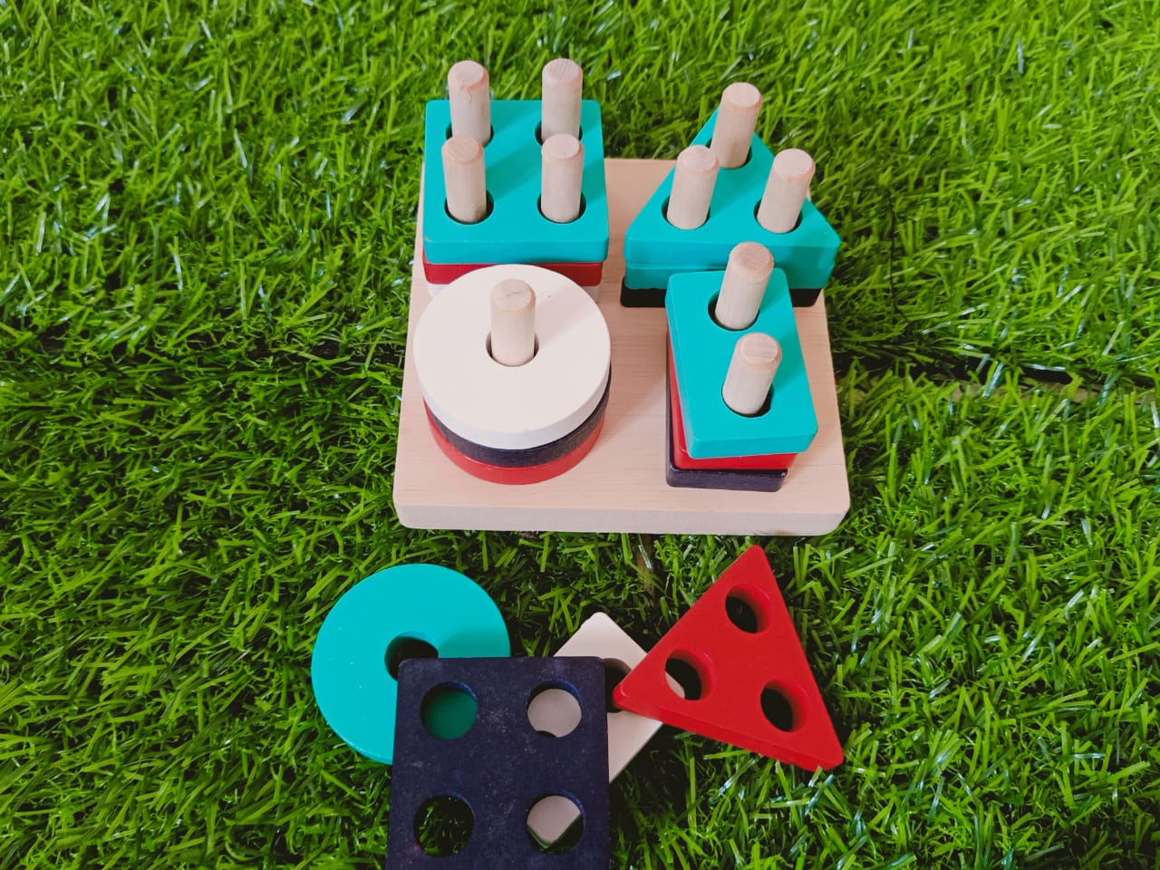 Geometric Shape Matching Four Sets of Column for Kids-SHTM1074