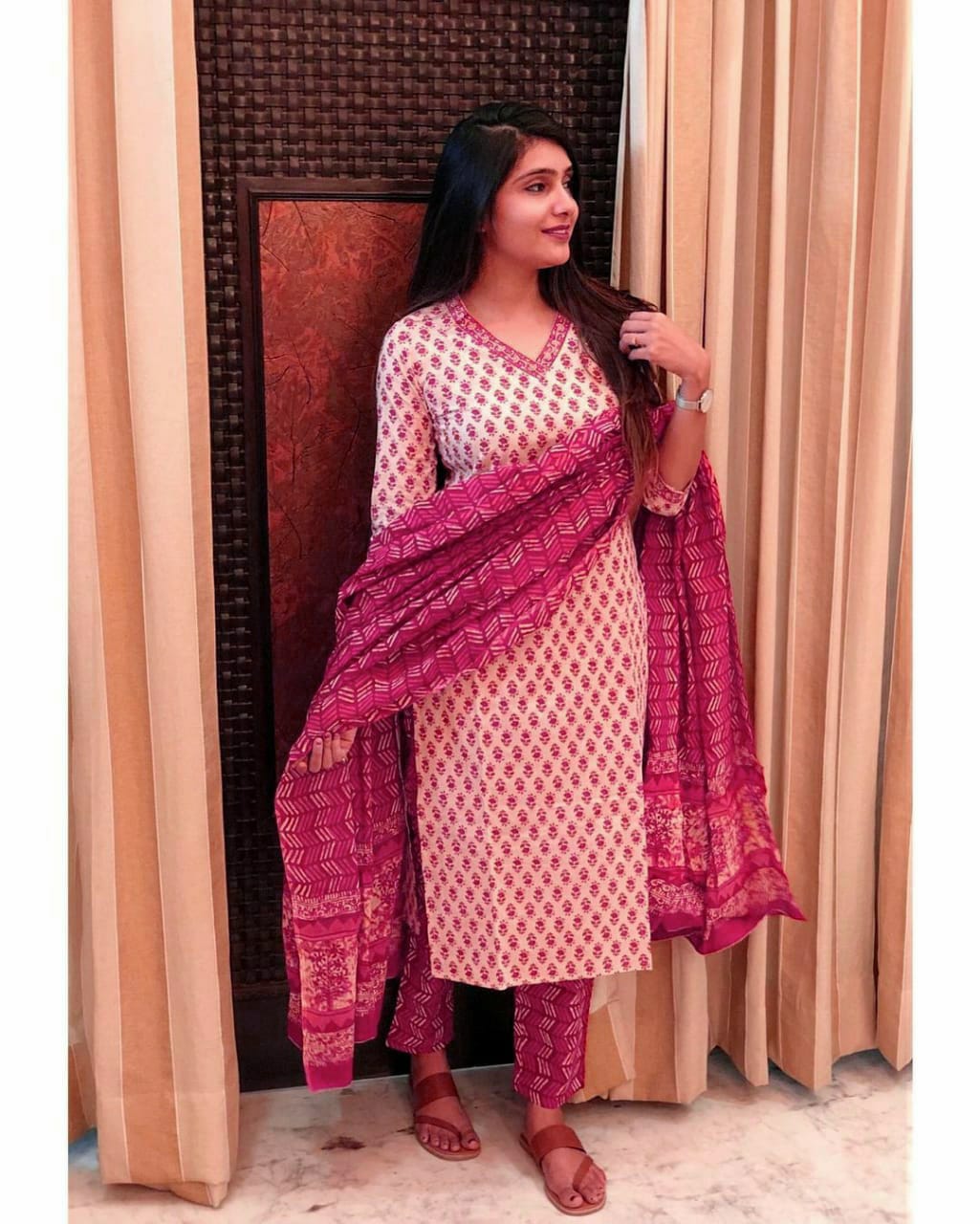 Cotton Casual Kurta Sets for Women-SHKS1060