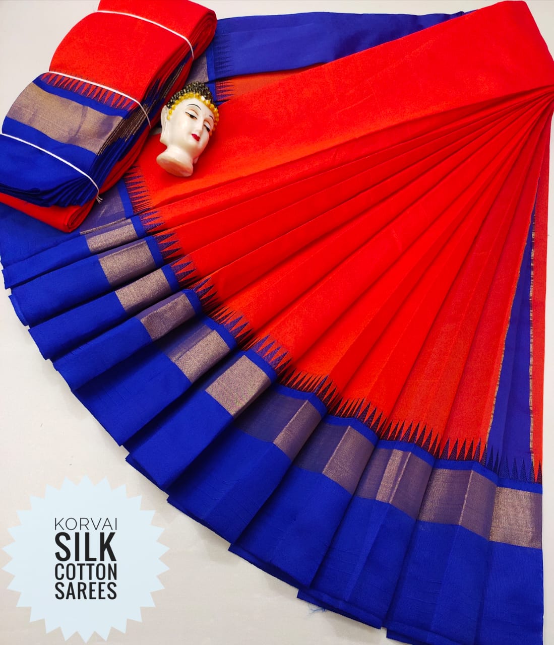 Korvai Silk Cotton Saree-SH0561
