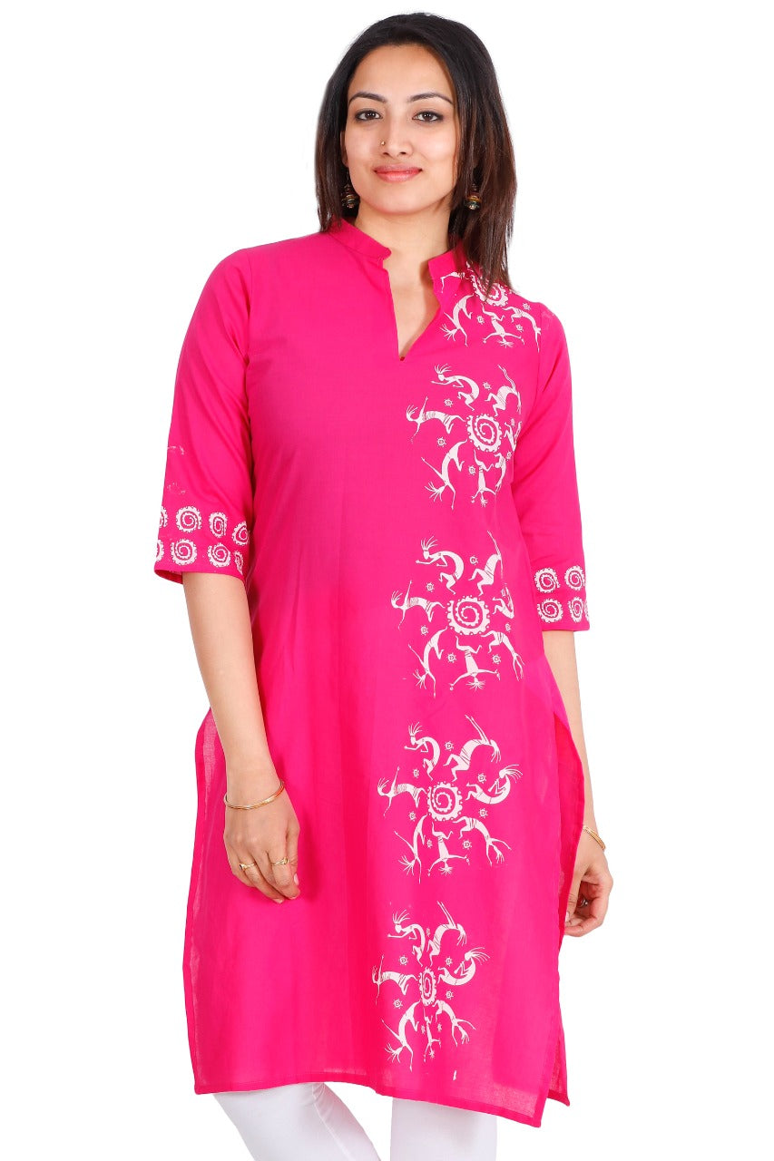 Soft Cambric Cotton Kurtas for Women-SHK1106