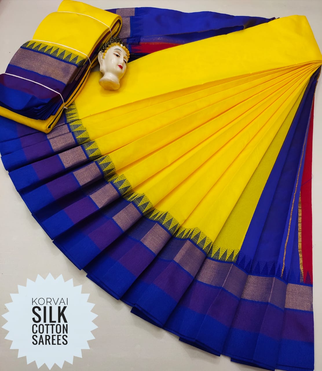 Korvai Silk Cotton Saree-SH0561
