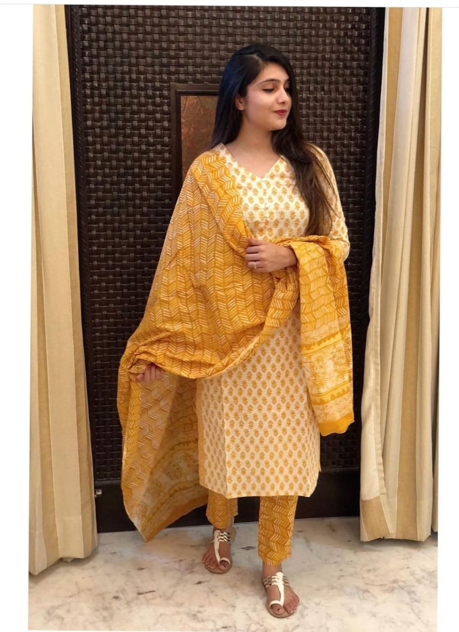 Cotton Casual Kurta Sets for Women-SHKS1060