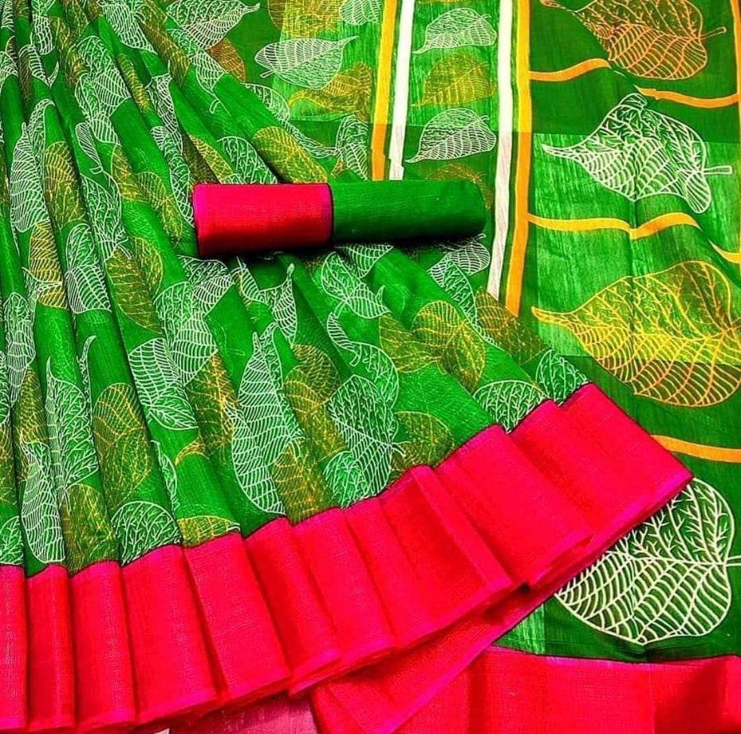 Classic Light Weight Linen Sarees-SH1002