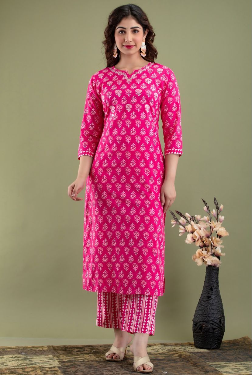 Beautiful Cotton Kurta Sets for Women-SHKS1108