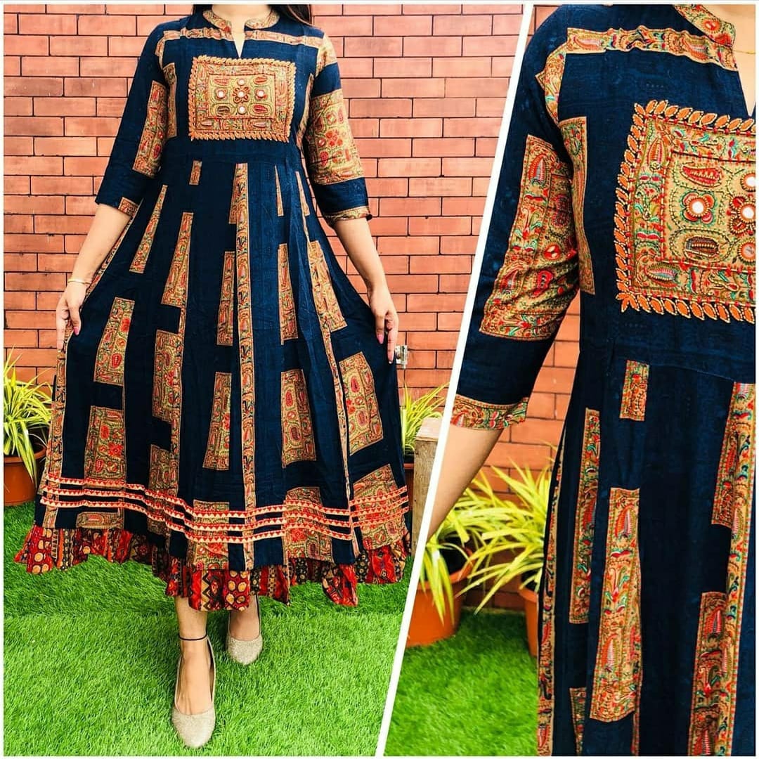 Ethnic Long Gown for Women-SHKS1057