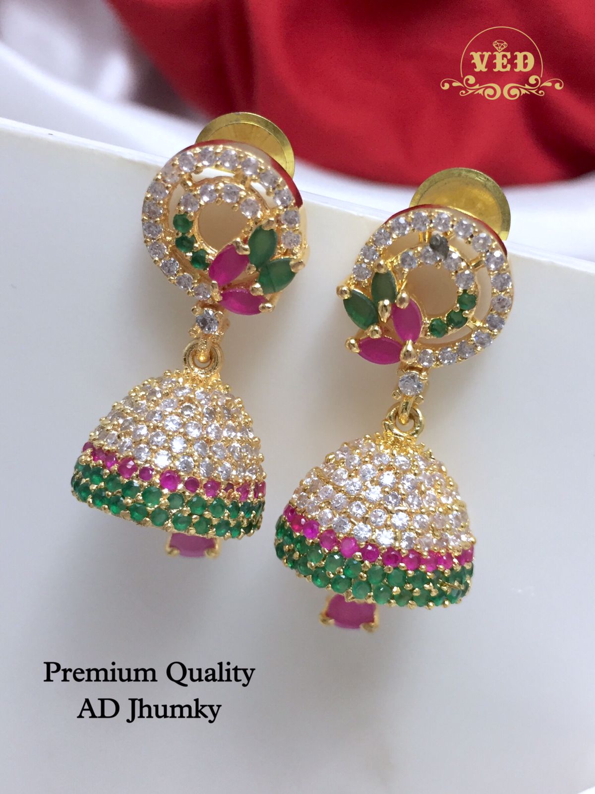 Premium Quality AD Jhumky - SHJ1051