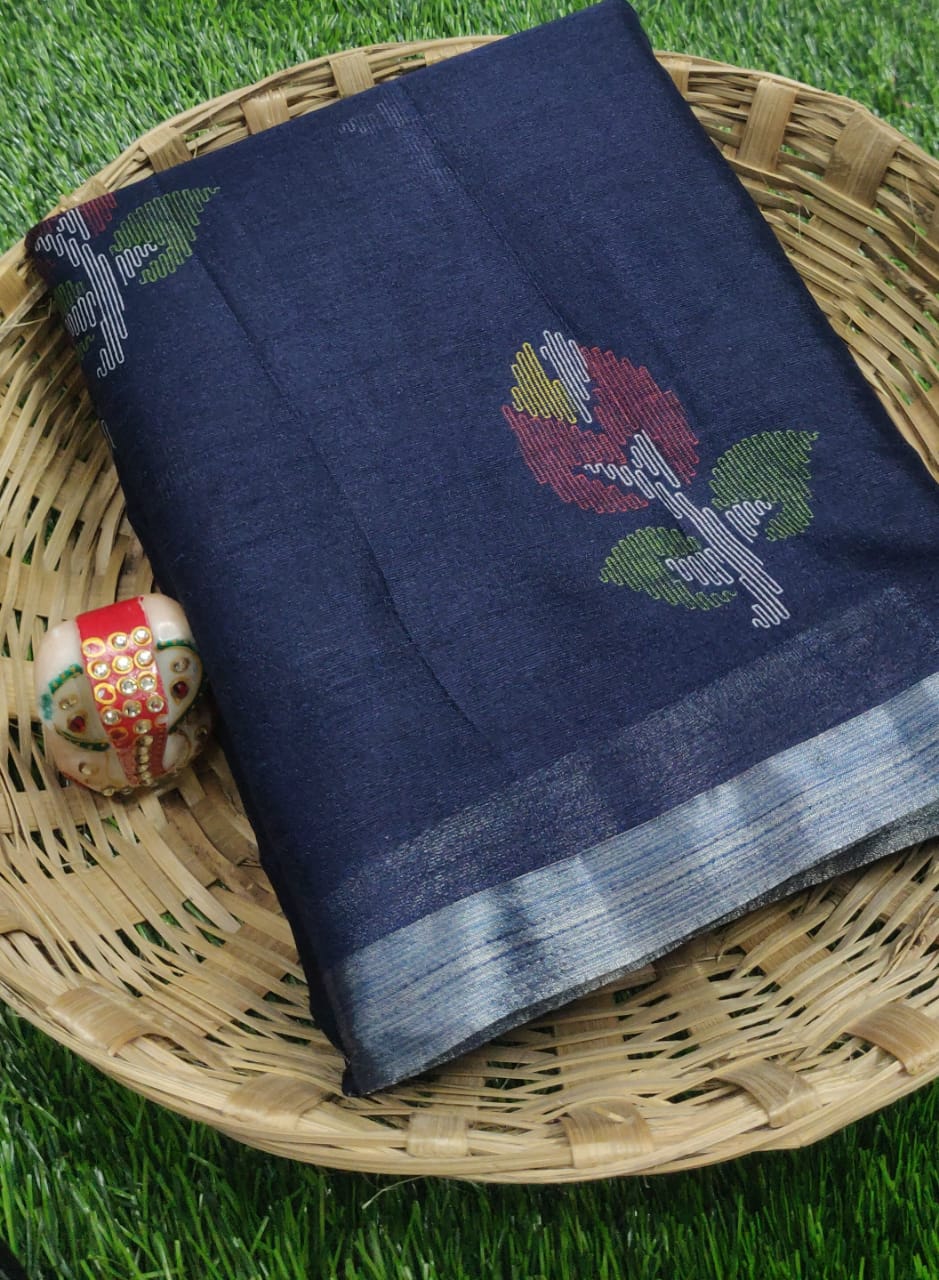 Jute Silk Saree Collections-SH0585