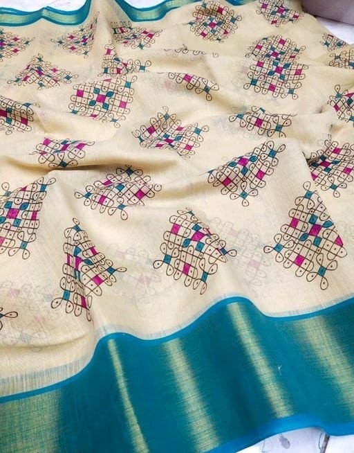 Light Weight Linen Cotton Sarees -SH0574