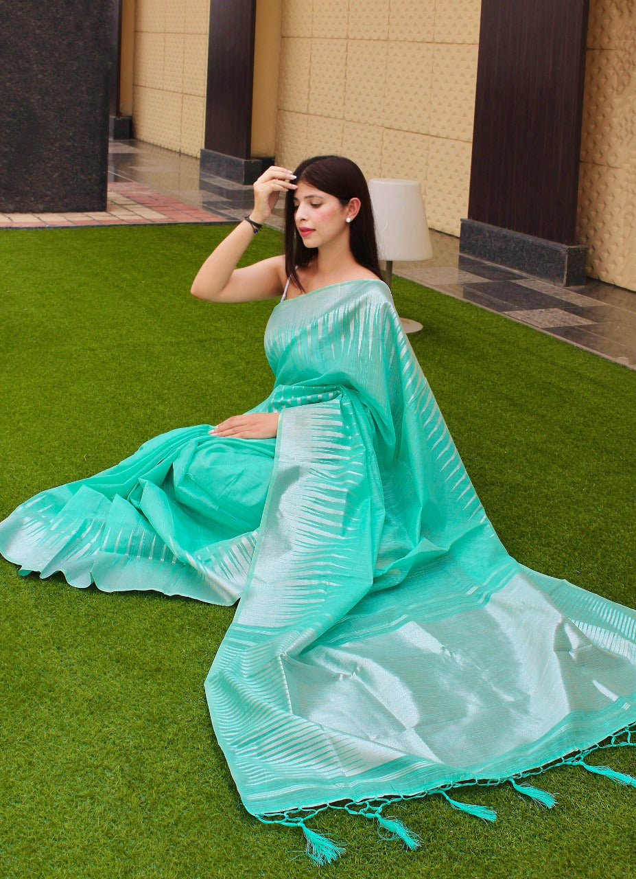 Graceful Cotton Slub Saree-SH1003