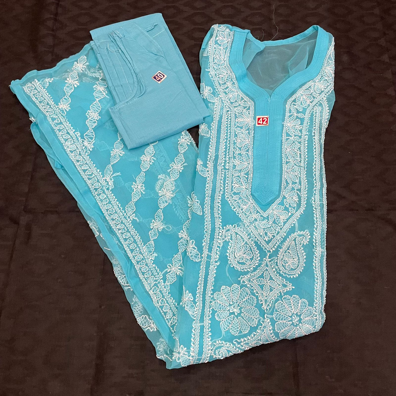 Lucknowi Chikankari Fancy Kurta-SHK1093