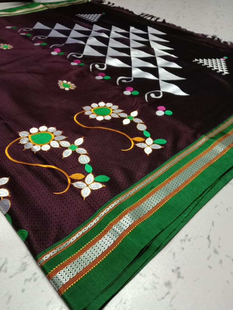 Beautiful Resham Blended Cotton Sarees-SH0578