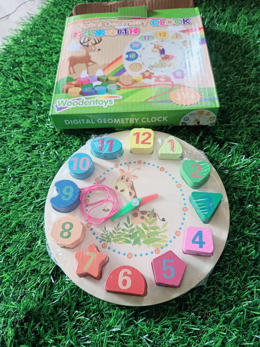 Wooden Learning Clock for Kids - SHTM1039