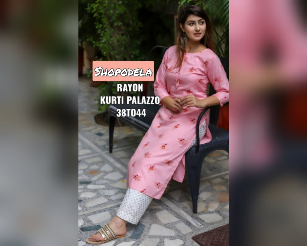 Stylish Rayon Kurta Set-SHKS1020