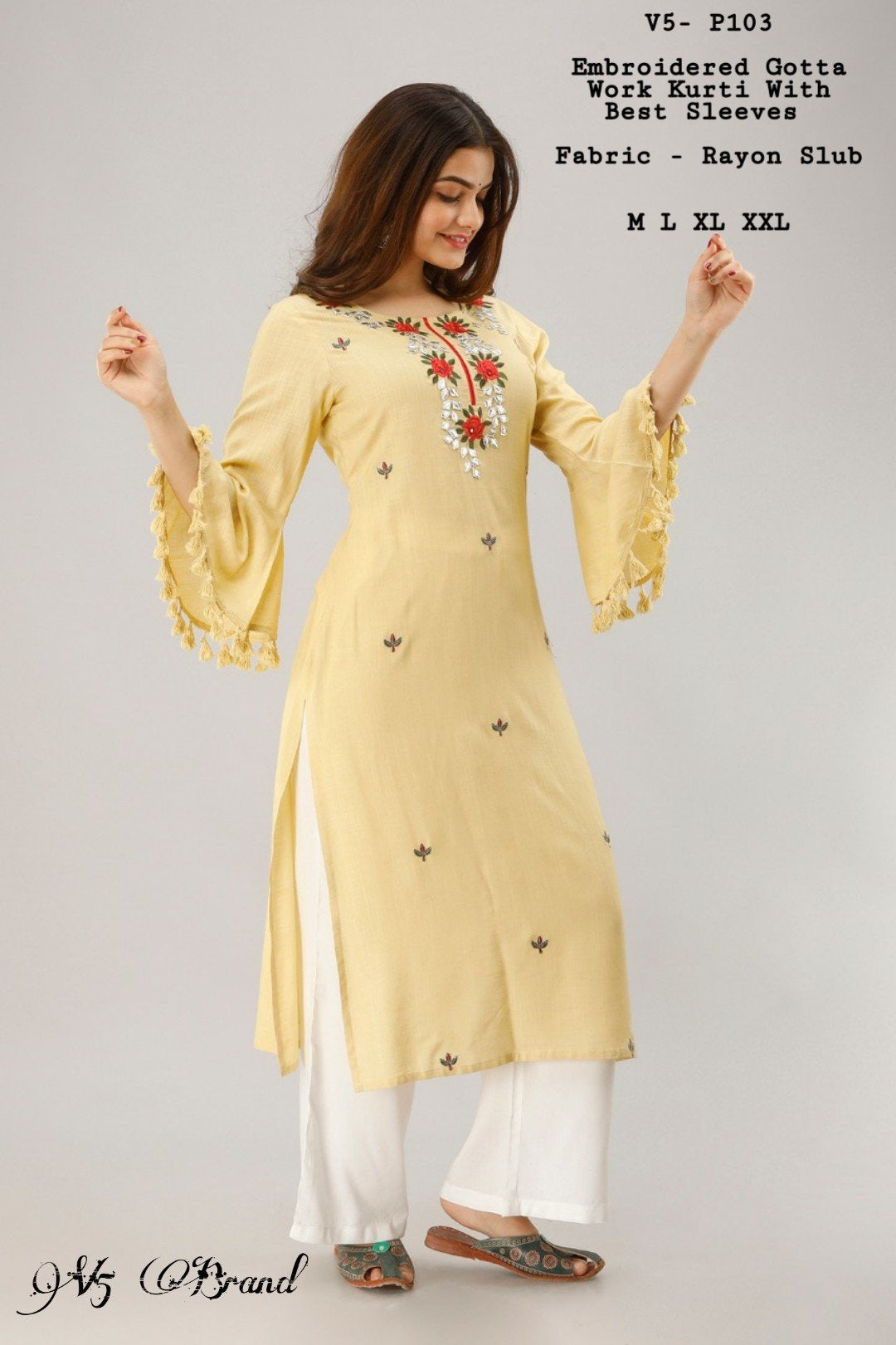 Elegant Rayon Slub Kurti-SHK1020