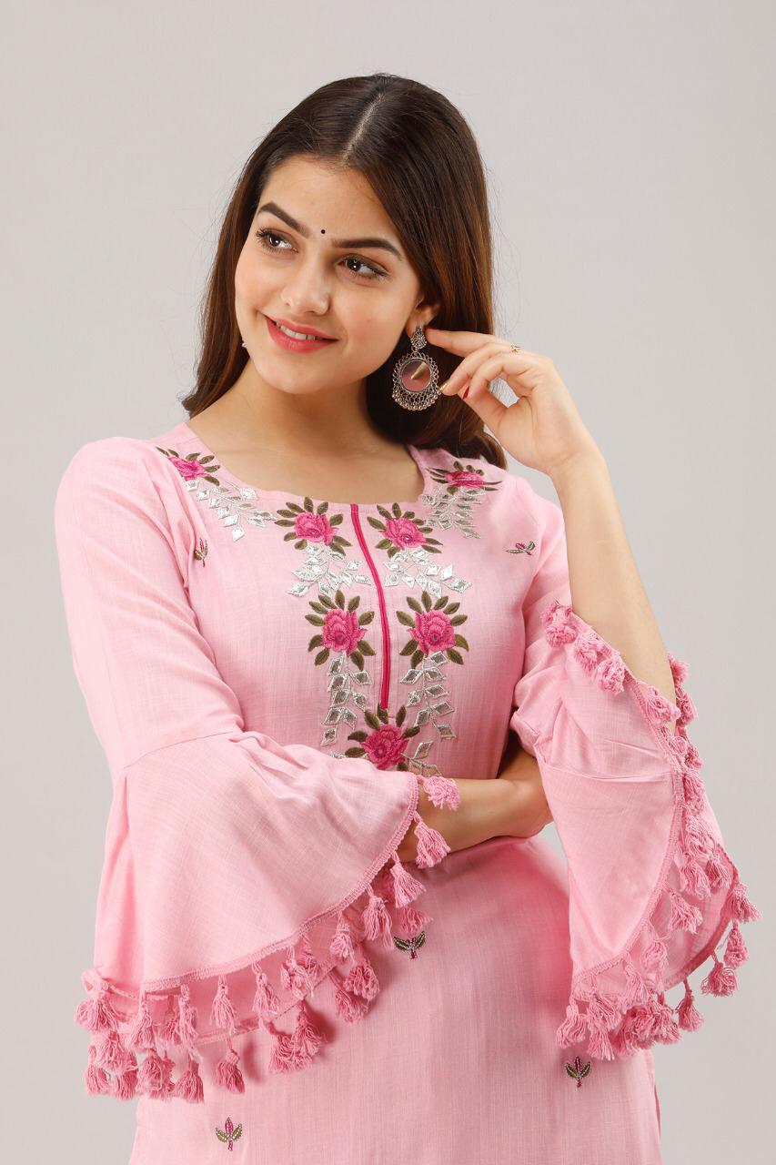 Elegant Rayon Slub Kurti-SHK1020