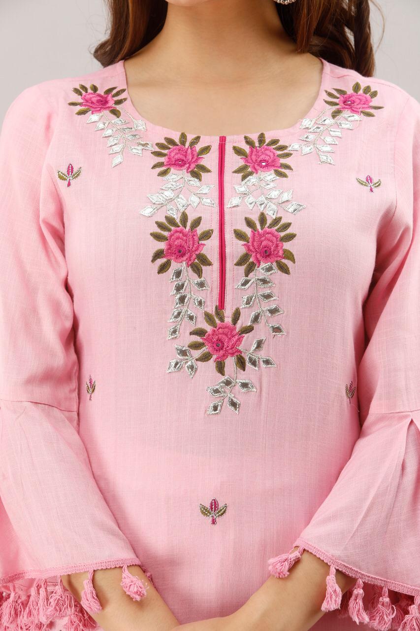 Elegant Rayon Slub Kurti-SHK1020