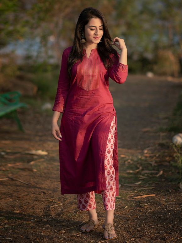 Trendy Rayon Kurta Set-SHKS1023