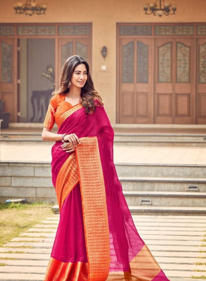 Ethnic Kota Doria Saree-SH0517