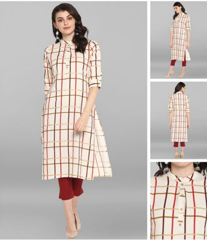 Elegant Cotton Work Wear Kurti--SHK1014