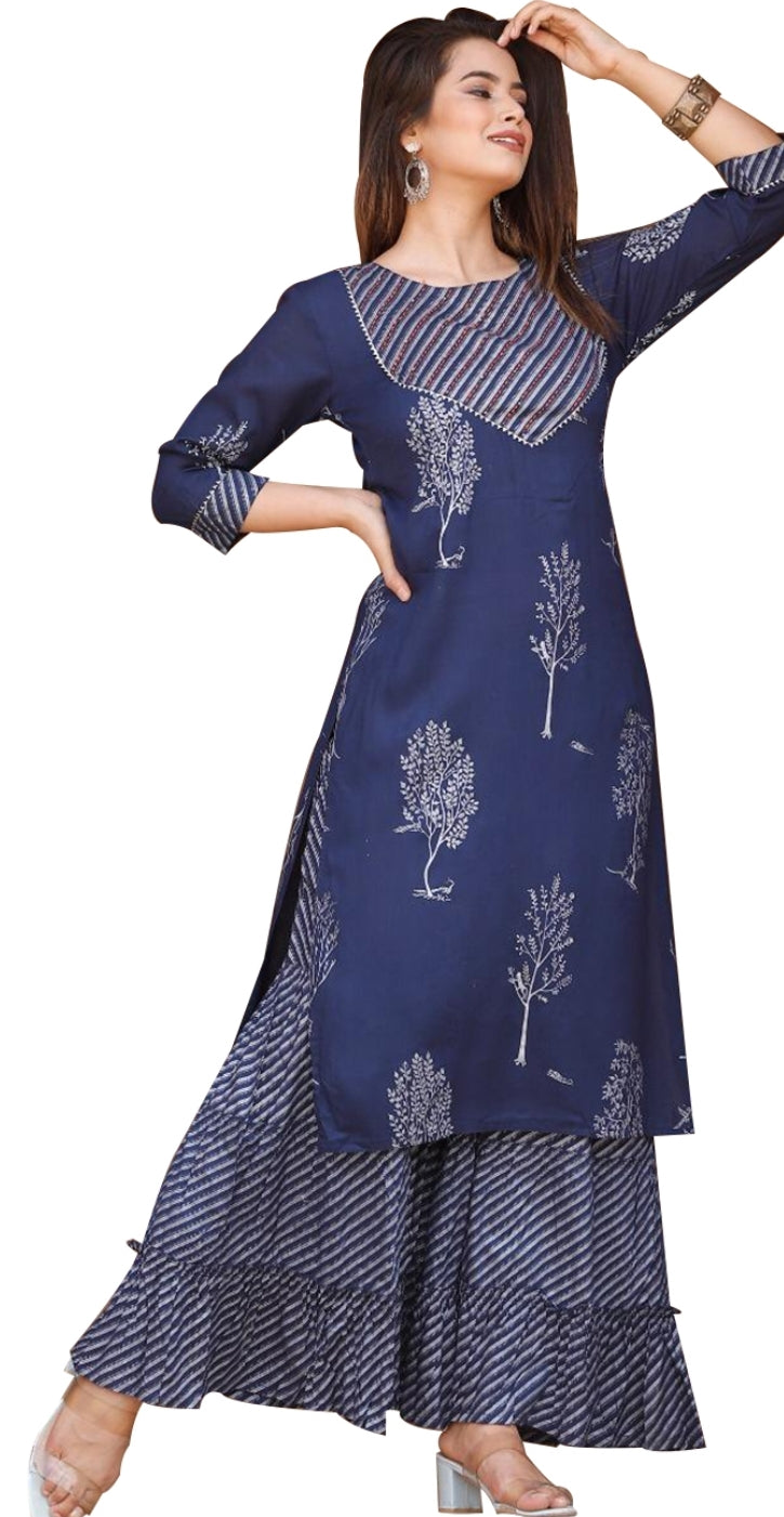 Ethnic Rayon Kurta Set-SHKS1016