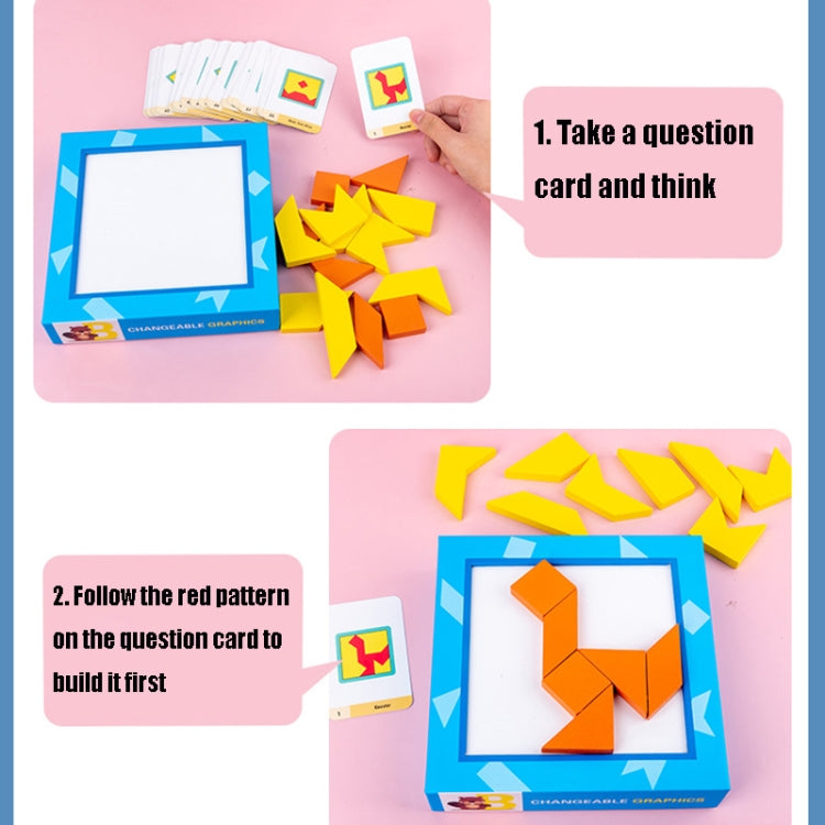 Wooden Changeable Graphics Educational Toys for Kids - SHTM1048