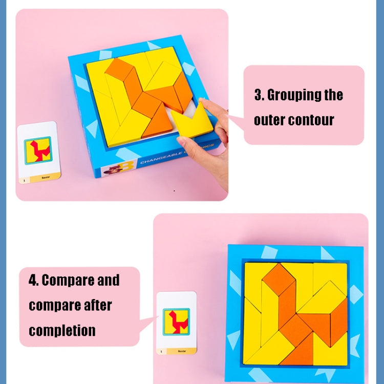 Wooden Changeable Graphics Educational Toys for Kids - SHTM1048